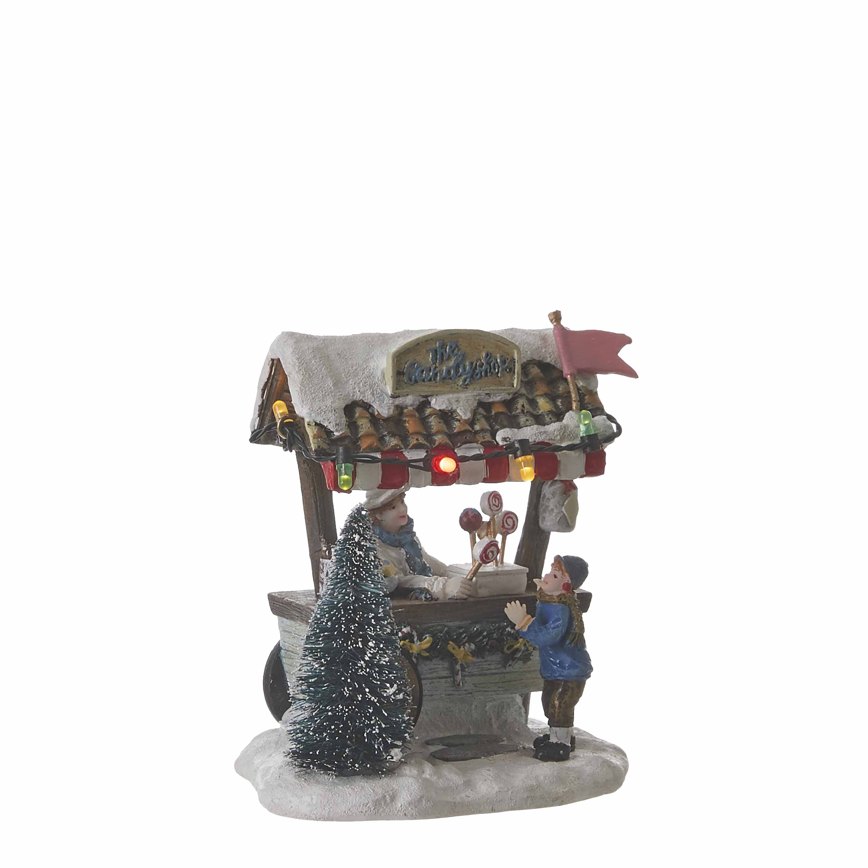 Luville Kerstdorp Miniatuur Snoepkraampje L10 X B8 X H10 Cm Luville